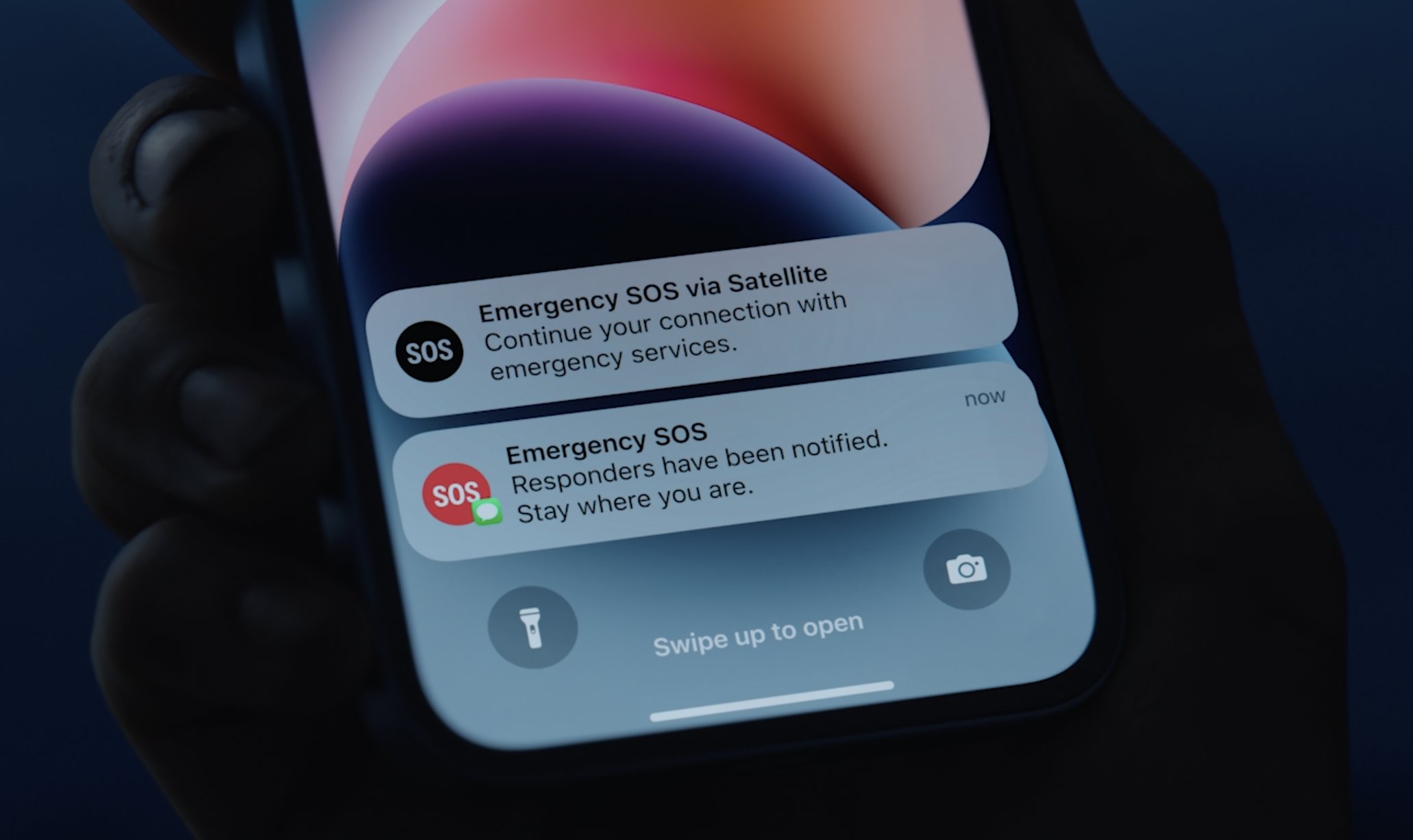 Mensaje de emergencia enviado vía satélite con un iPhone 14