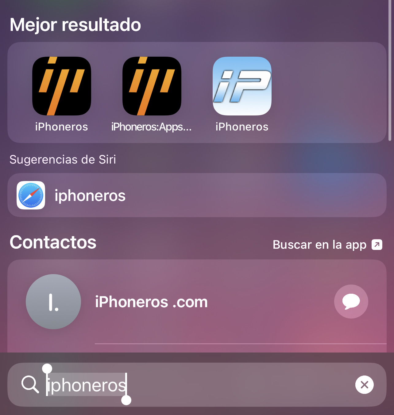 Spotlight, el buscador de iOS