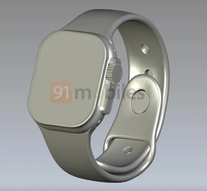 Modelo 3D del supuesto Apple Watch Pro