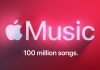 100 millones de canciones en Apple Music