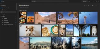 Microsoft Photos con las imágenes de iCloud importadas automáticamente