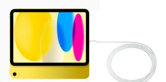 Cargando Apple Pencil con iPad 10, un cable y un adaptador