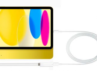 Cargando Apple Pencil con iPad 10, un cable y un adaptador