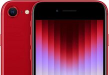 iPhone SE de tercera generación en color rojo