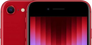 iPhone SE de tercera generación en color rojo