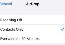 Opción de activar AirDrop para todos durante sólo 10 minutos