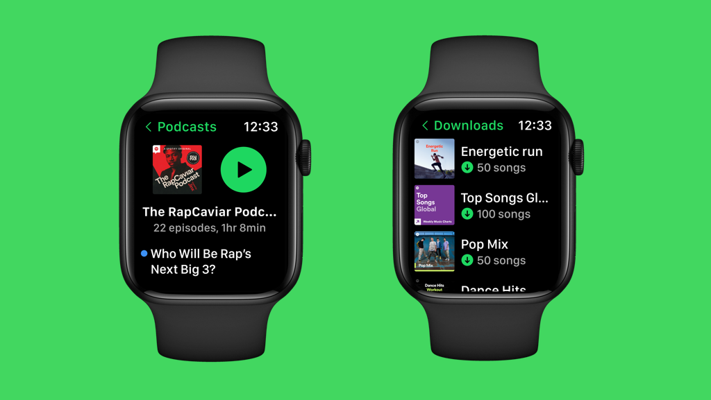 App de Spotify para el Apple Watch