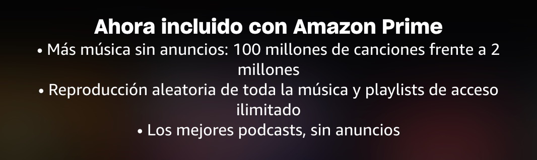 Amazon Music incluido en Amazon Prime