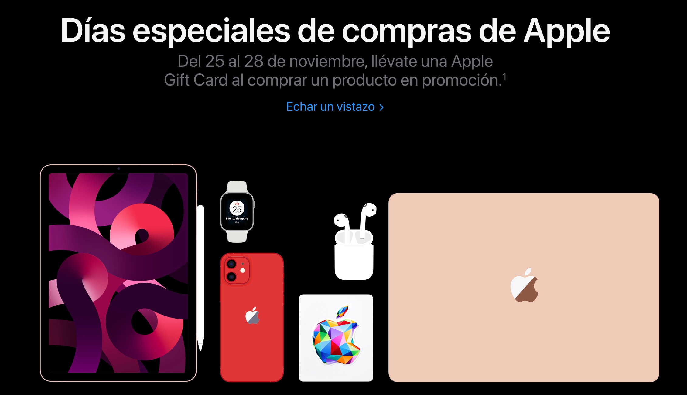 Web de Apple con la promoción de Black Friday del 2022