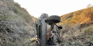 Coche accidentado que fue encontrado con la App de Buscar
