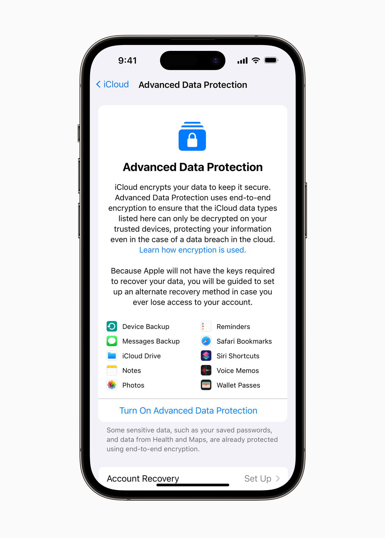 Advanced Data Protection para cifrar de punta a punta todos los datos de iCloud