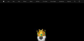 Portada de la web de Apple en Brasil, conmemorando el fallecimiento de Pelé