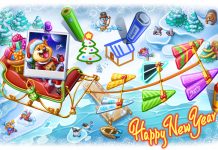 Felicitación de año nuevo de Telegram
