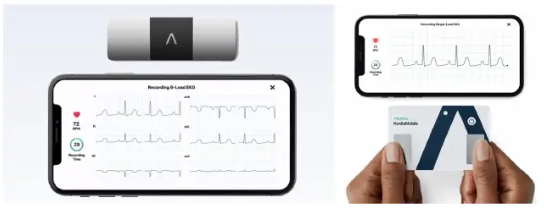 Tarjeta de AliveCor que mide ritmo cardiaco