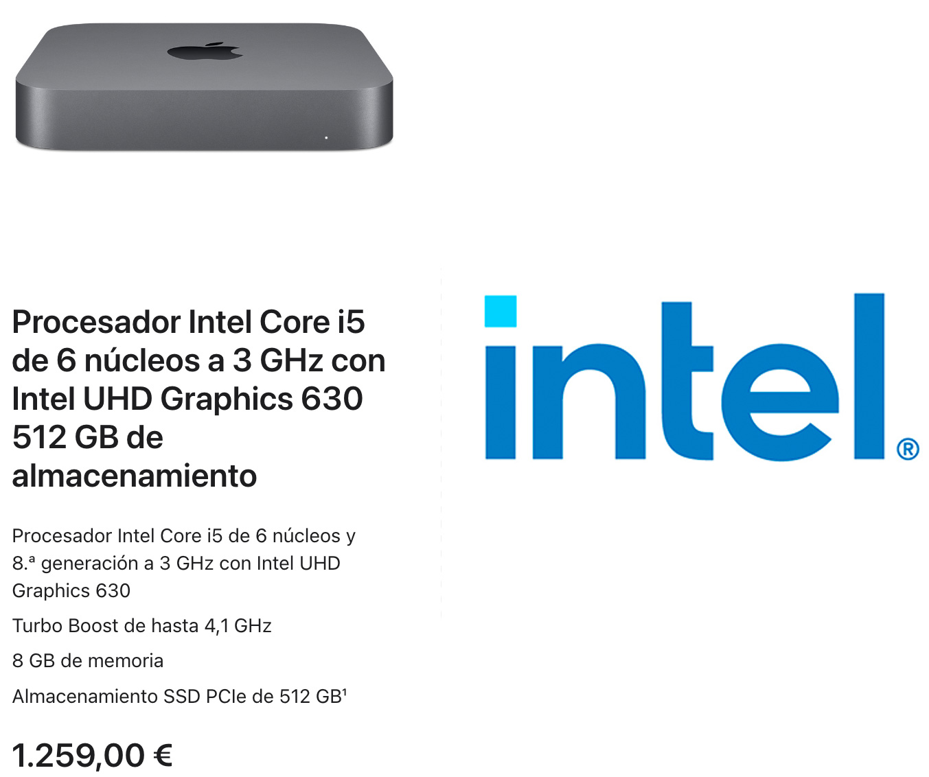 Mac mini con CPUs de Intel aún a la venta en diciembre de 2022