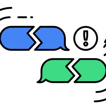 Mensajes de iMessage en azul y SMSs en verde