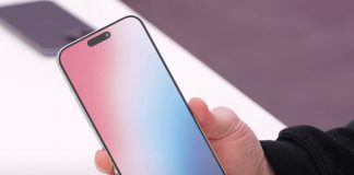 Maqueta de iPhone 15 Pro mostrando bordes extremadamente delgados