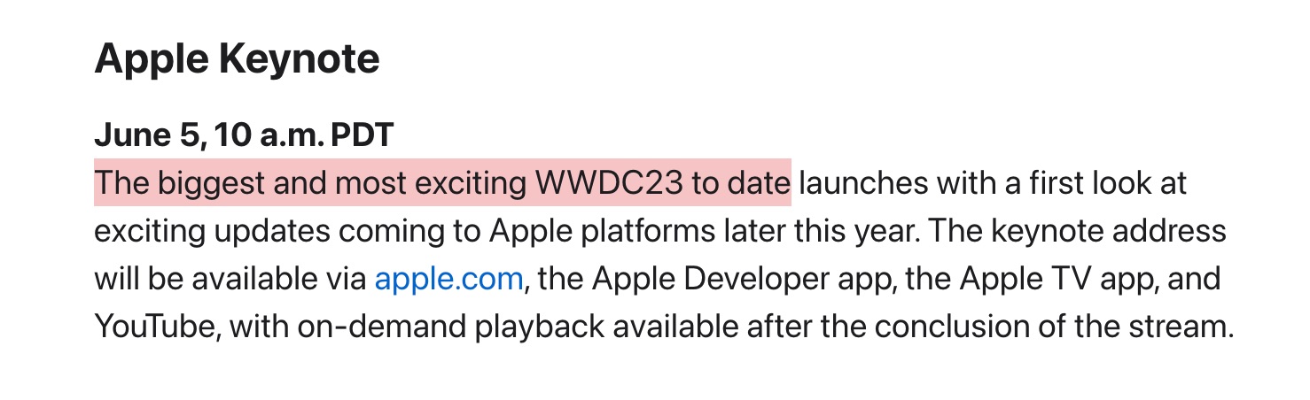 WWDC 2023 más excitante hasta la fecha