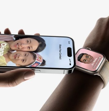 NameDrop entre un iPhone y un Apple Watch