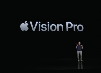 Tim Cook presentando las Vision Pro