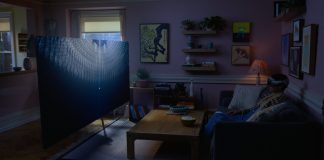 Usando las Vision Pro para ver una película