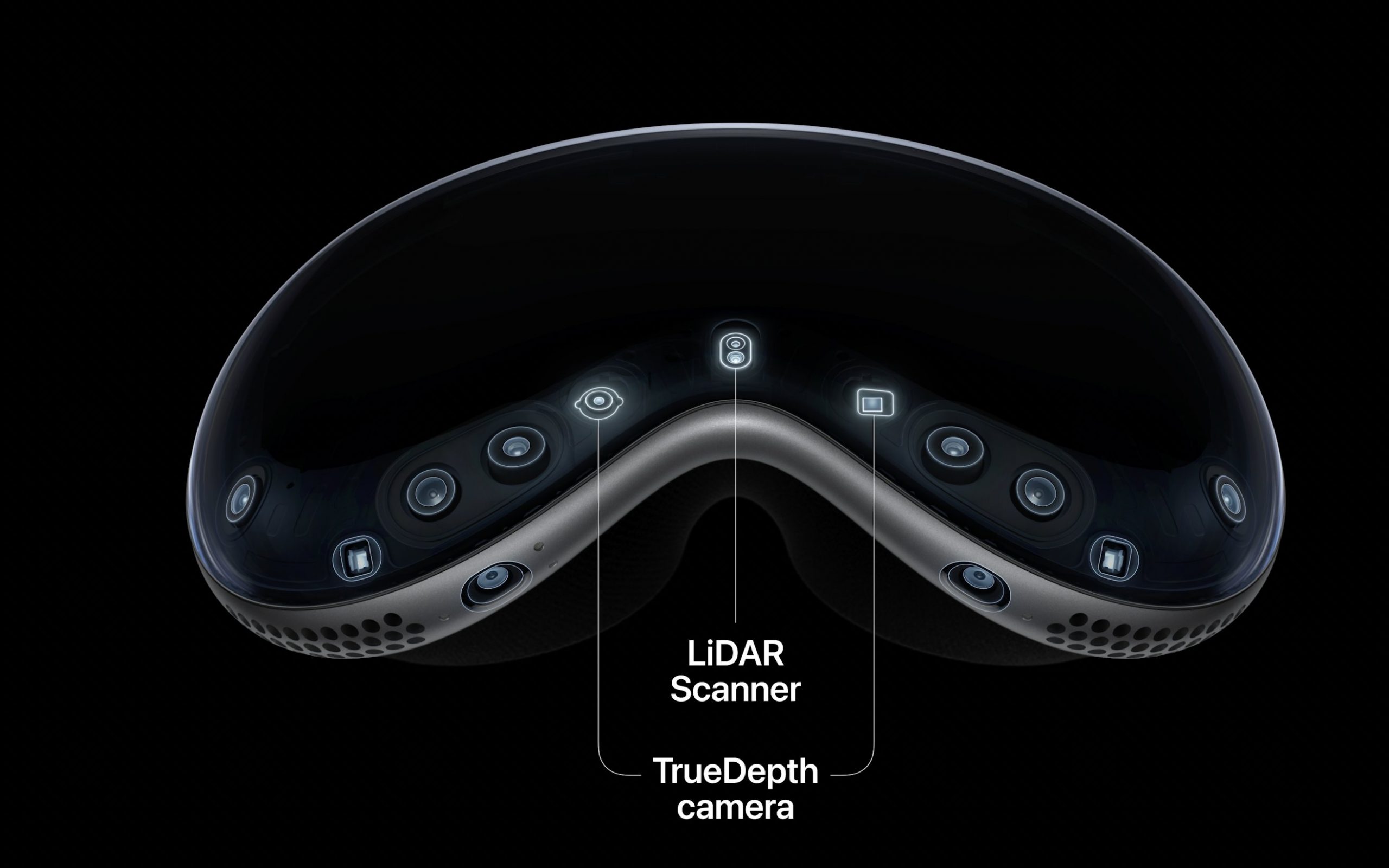 Sensores LiDAR y TrueDepth en las Vision Pro