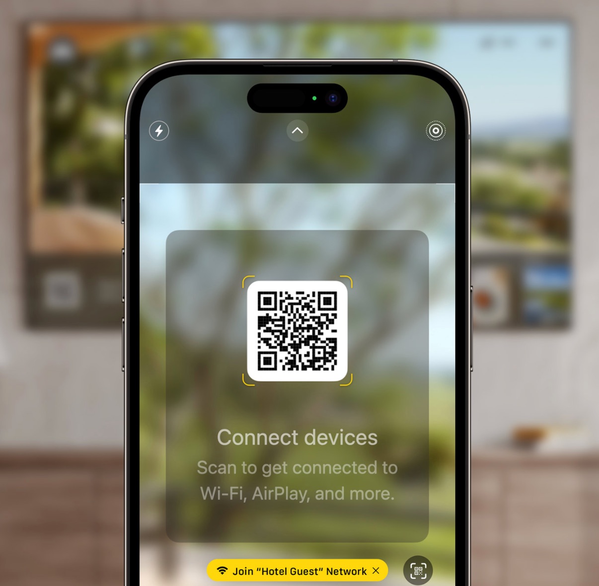 Código QR para utilizar AirPlay en Hoteles