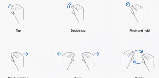 Gestos de las manos en las Vision Pro