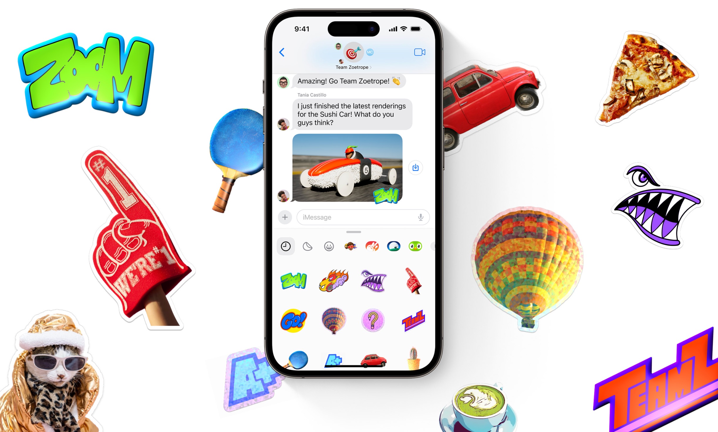 Pegatinas o stickers en la App de Mensajes en iOS 17