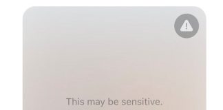 Imagen de un desnudo censurada en la App de Mensajes
