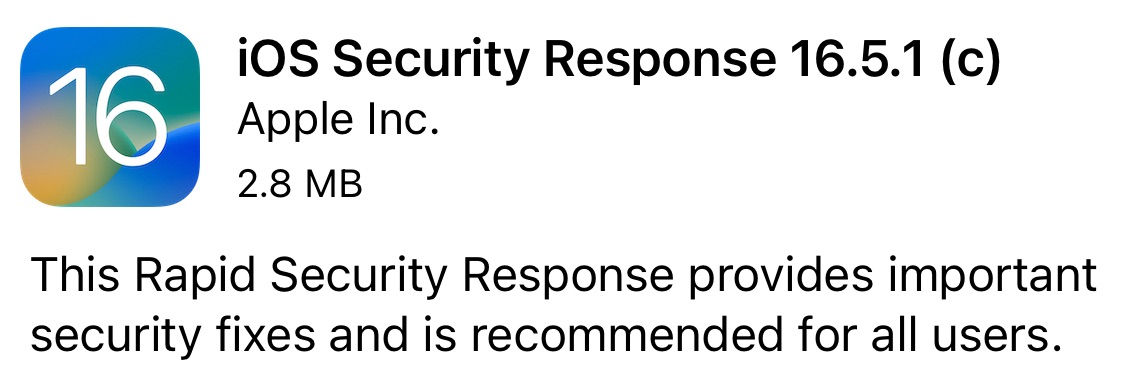 Respuesta Rápida de Seguridad 16.5.1 (c)