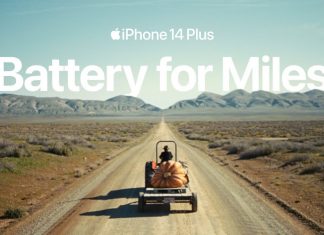 Batería para muchas millas en un anuncio de Apple