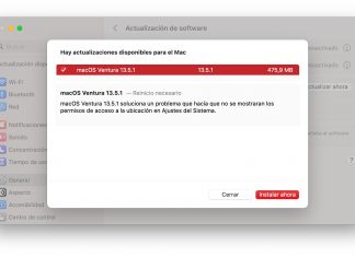 Actualización a macOS Ventura 13.5.1