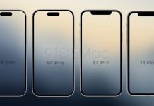 Evolución del ancho de los bordes de la pantalla del iPhone desde el iPhone 11 Pro al iPhone 15 Pro