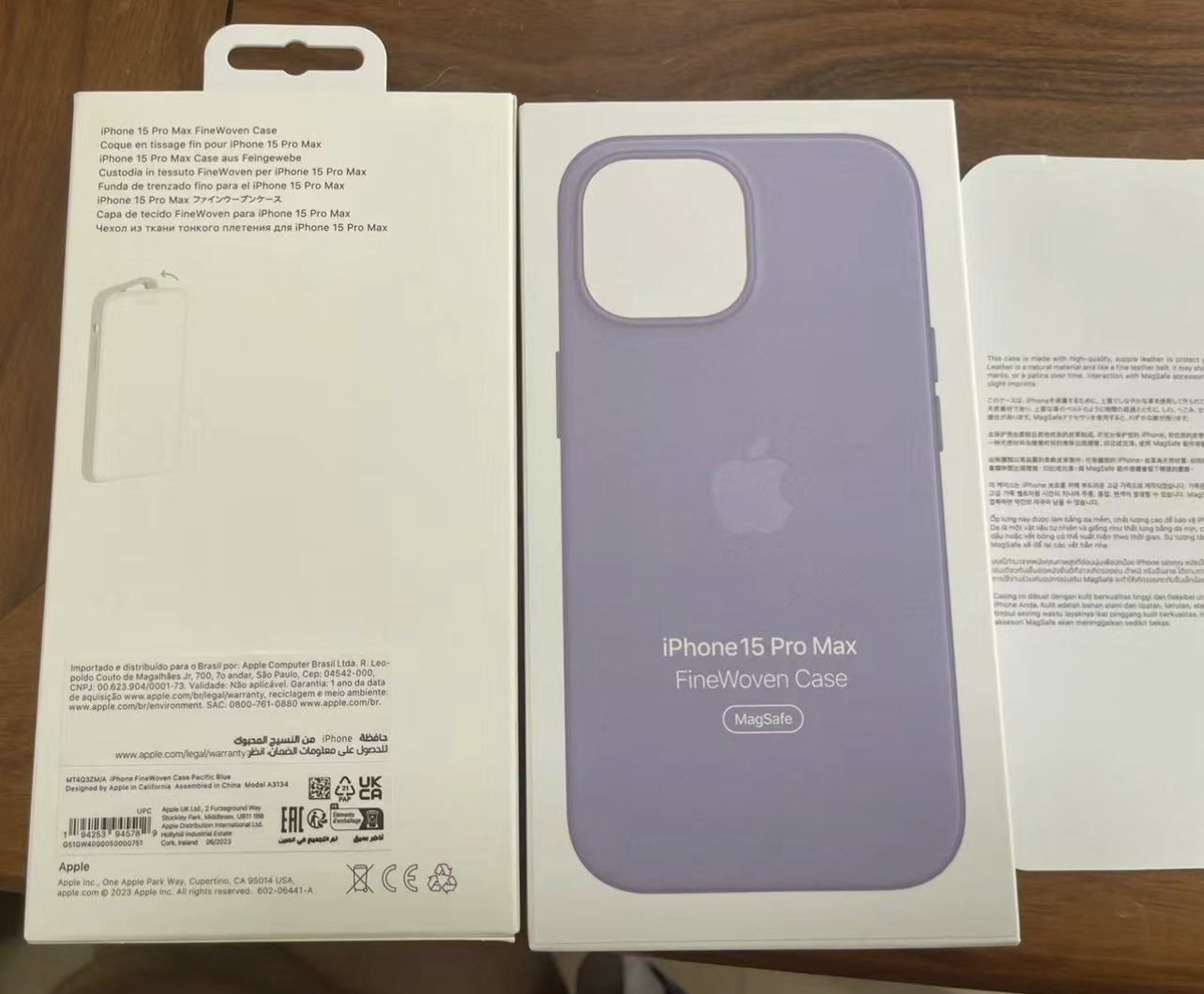 Supuestas fundas de Apple hechas de FineWoven para el iPhone 15 Pro Max