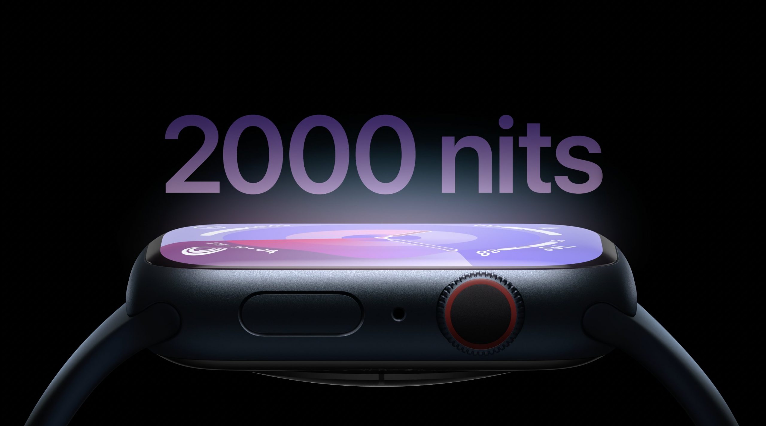 Hasta 2000 nits de brillo máximo en la pantalla del Apple Watch Series 9