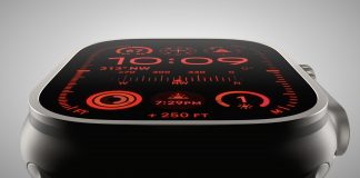 Pantalla del Apple Watch Ultra 2 en modo nocturno