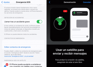 Explicación y demostración de la conexión satelital del iPhone en la App de Ajustes