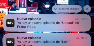 Notificaciones de contenidos de Amazon Prime Video o de Disney+ en la App de TV