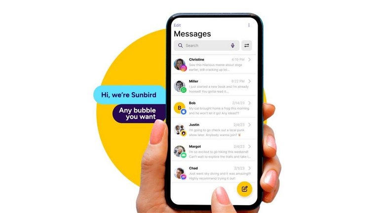 Sunbird, una App que reúne varios servicios de mensajería