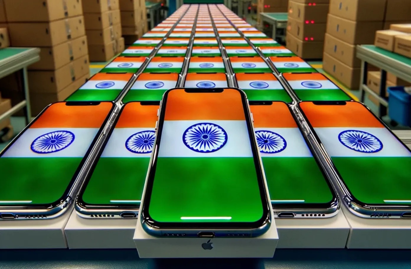 iPhone con la bandera de India
