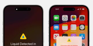 Liquido detectado en el conector Lightning o USB-C del iPhone