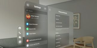 Telegram en visionOS