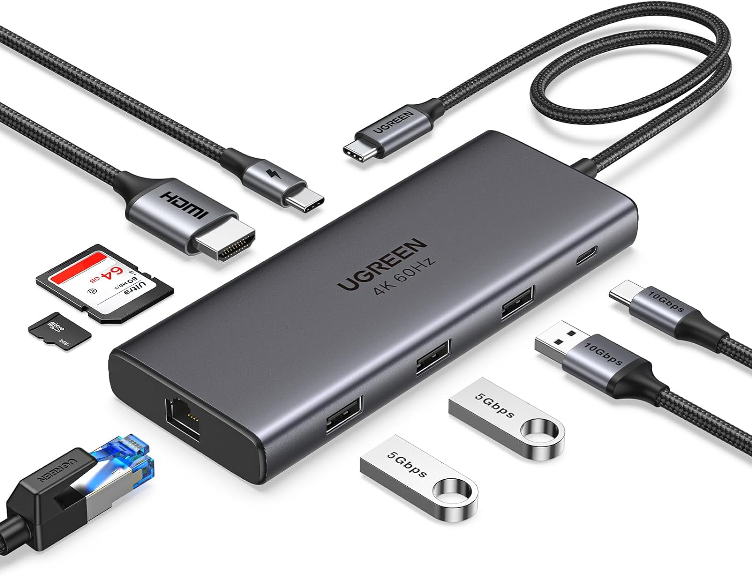 Hub USB-C multipuerto 
UGREEN Revodok Pro