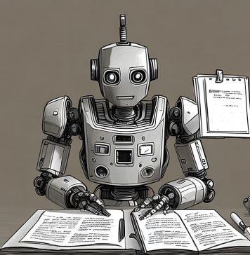 Imagen de un robot creada con una IA generativa
