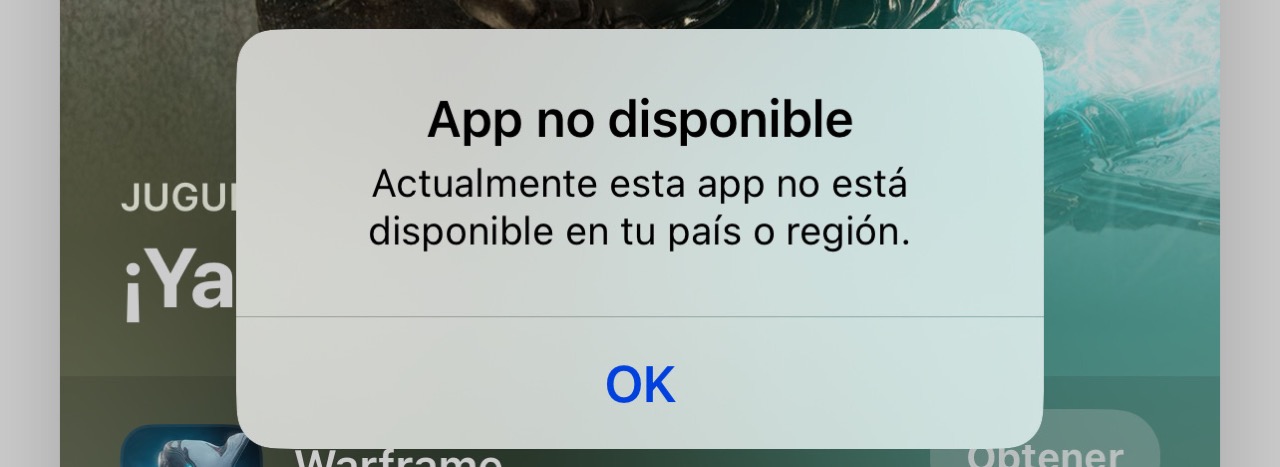 App no disponible fuera de los EEUU