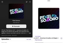 App de Podcasts de Apple con un epidosio de Pixel Sonoro cargado