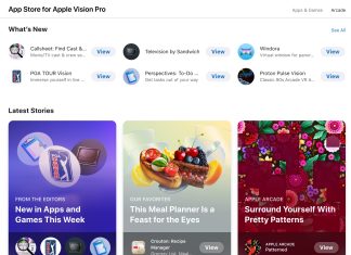 Web de la App Store de las Vision Pro