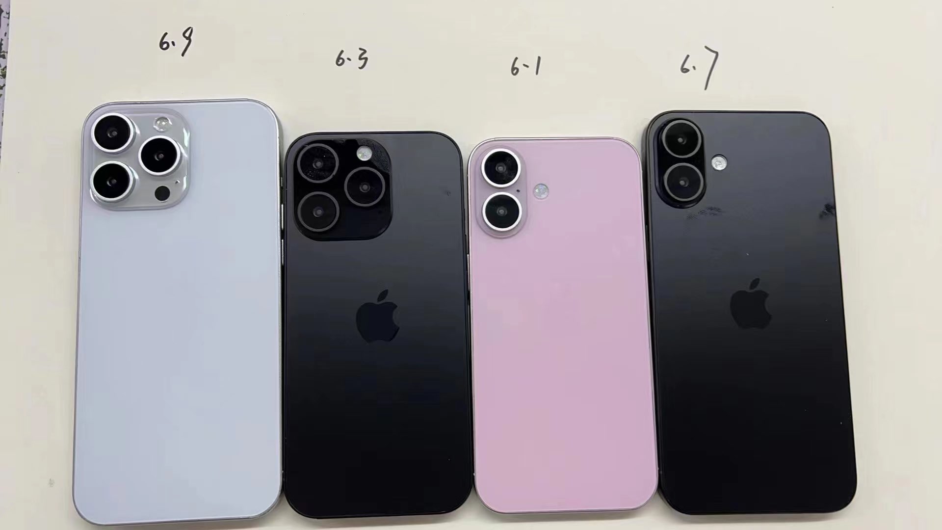 Maquetas de lo que se supone que será el iPhone 16 y 16 Pro