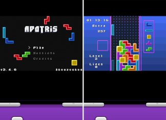 Jugando a un clon del Tetris con iGBA